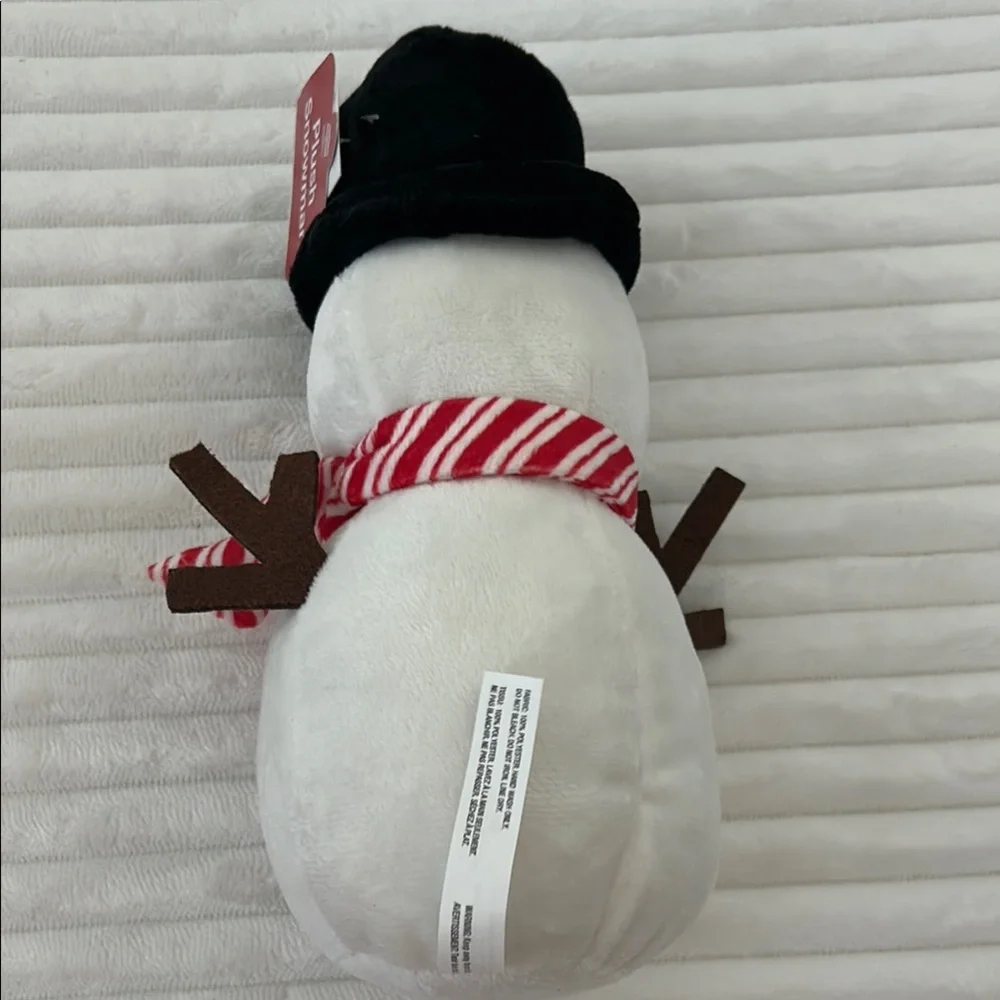 American Greetings Snowman Plush with Red and White 2023 Scarf